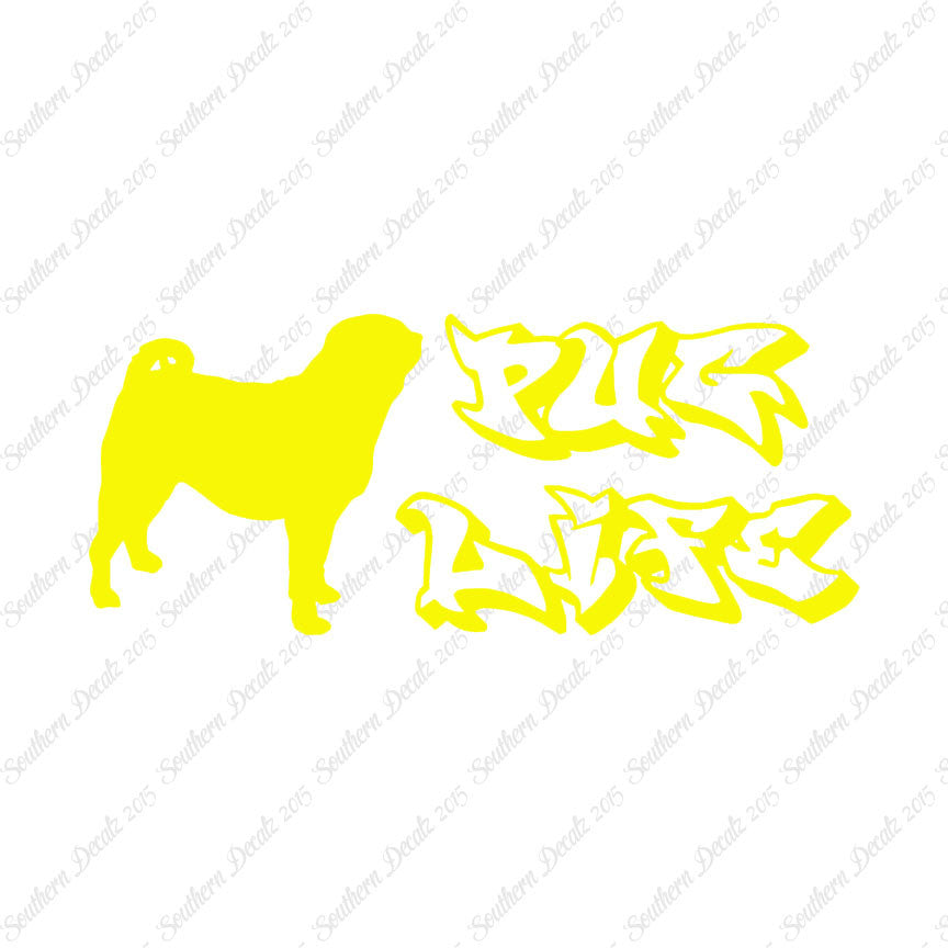Pug Life Dog Silhouette
