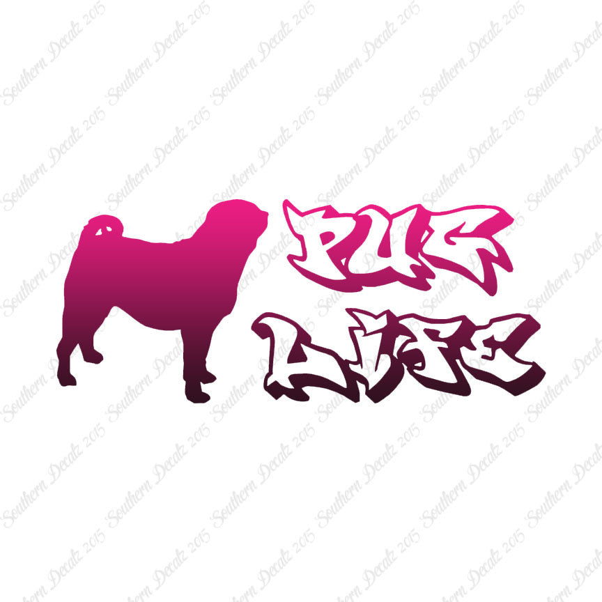 Pug Life Dog Silhouette