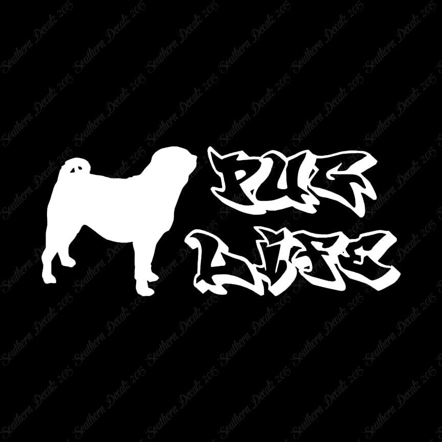 Pug Life Dog Silhouette