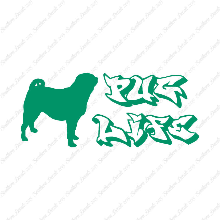 Pug Life Dog Silhouette