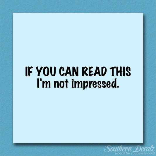 Read This Not Impressed
