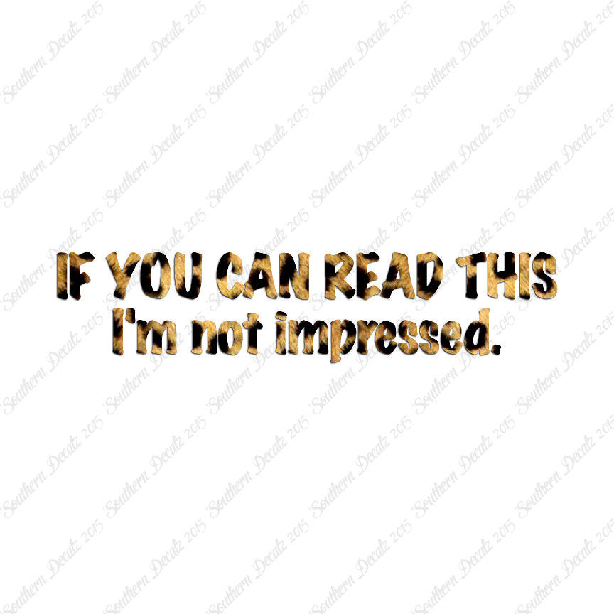 Read This Not Impressed