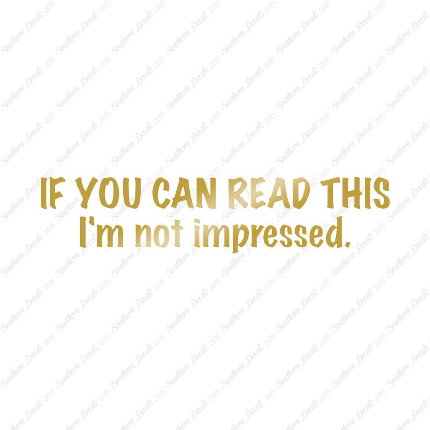 Read This Not Impressed