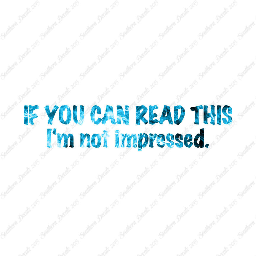 Read This Not Impressed