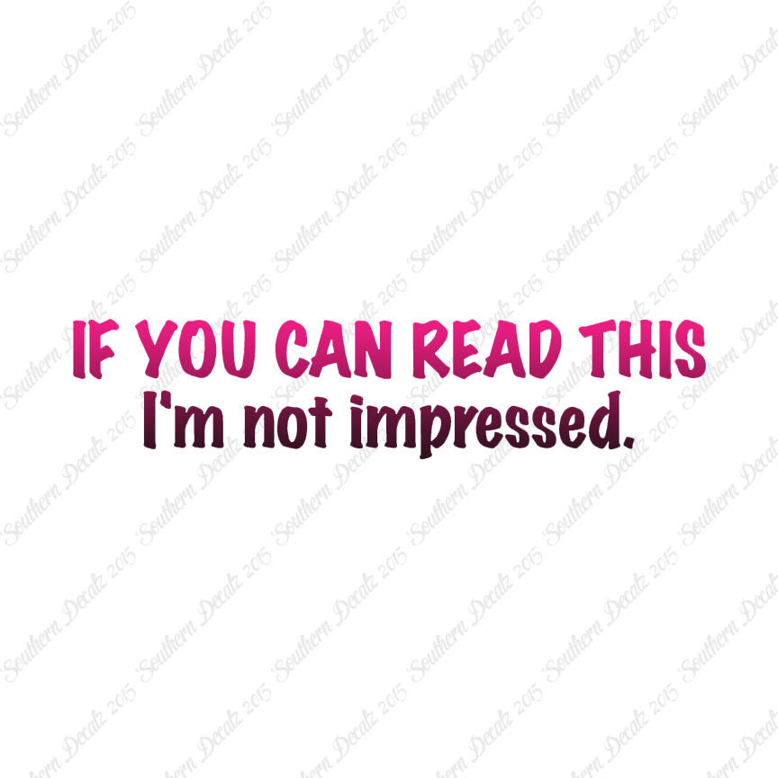 Read This Not Impressed