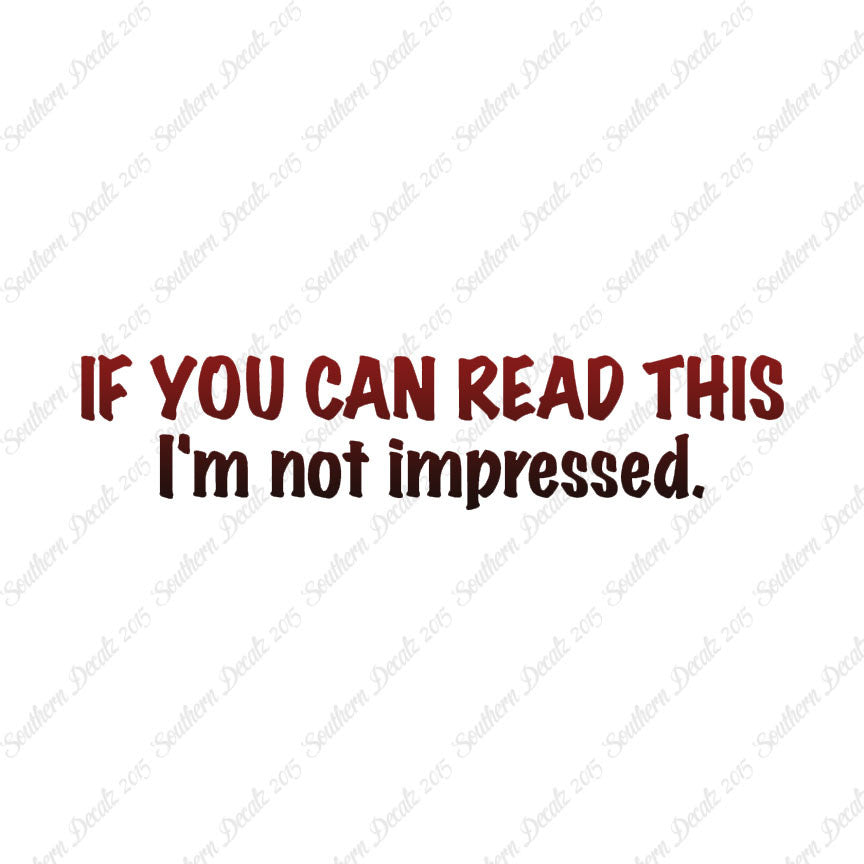 Read This Not Impressed