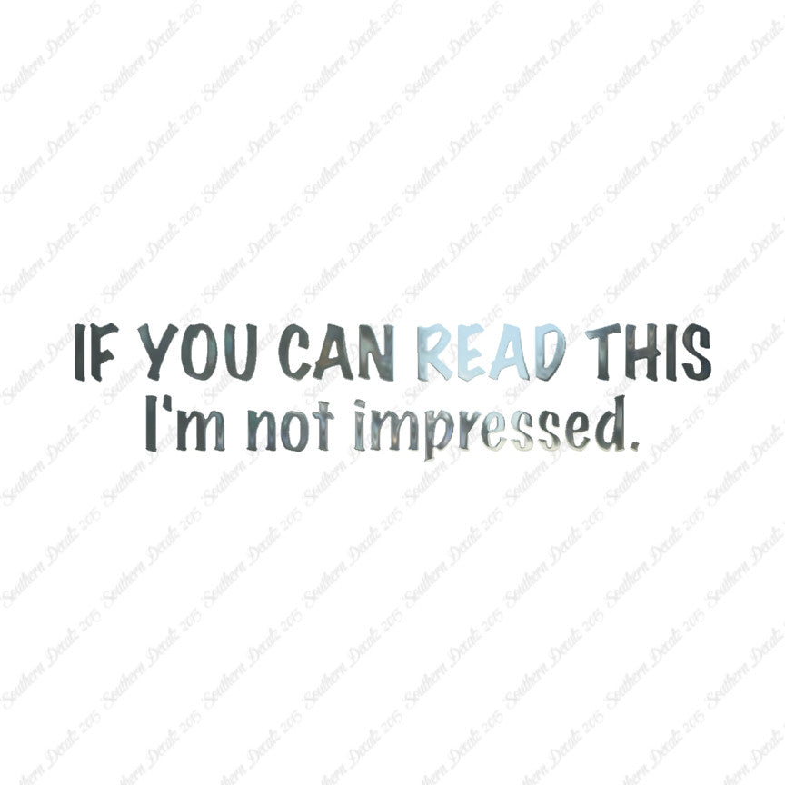 Read This Not Impressed
