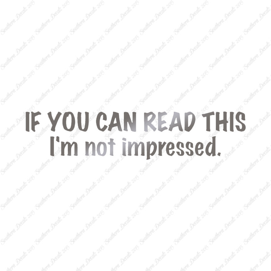 Read This Not Impressed