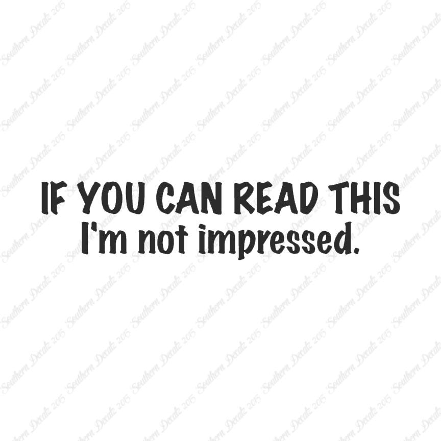 Read This Not Impressed