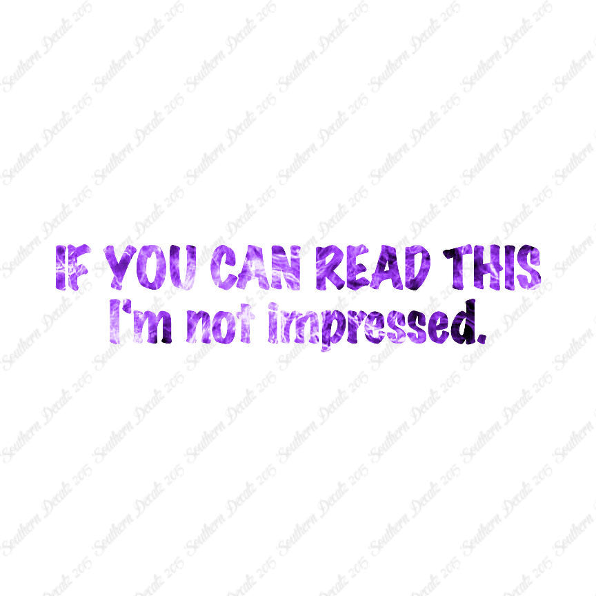 Read This Not Impressed