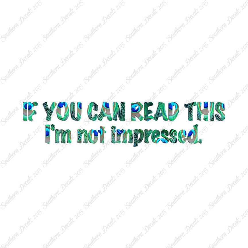 Read This Not Impressed