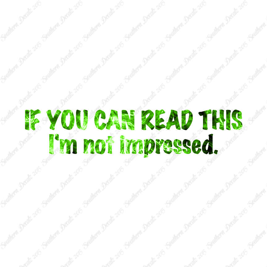 Read This Not Impressed