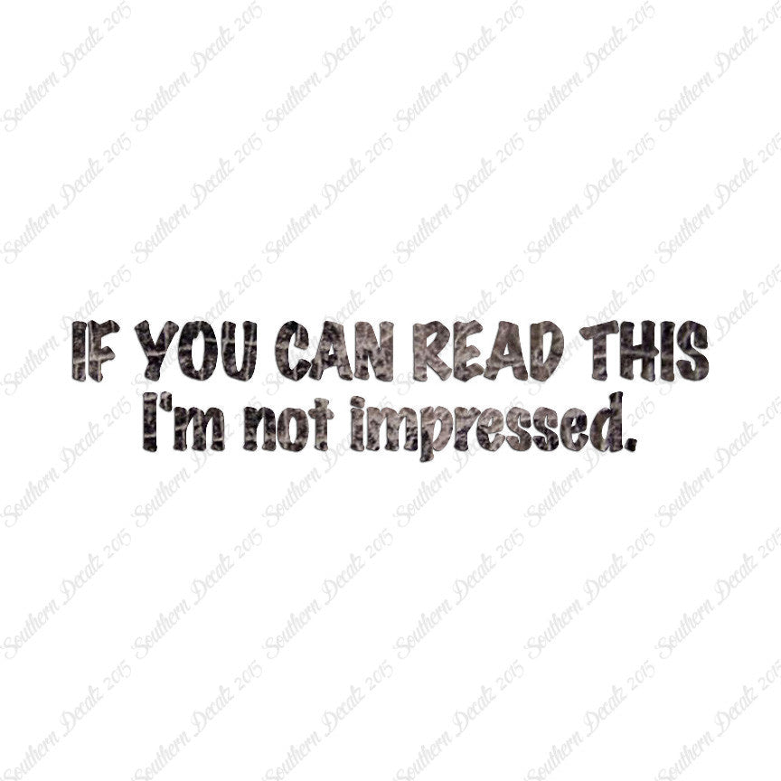 Read This Not Impressed