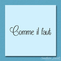 French Comme il Faut
