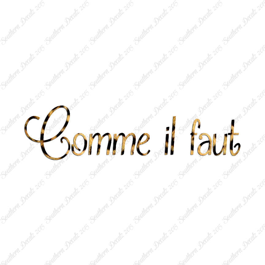 French Comme il Faut