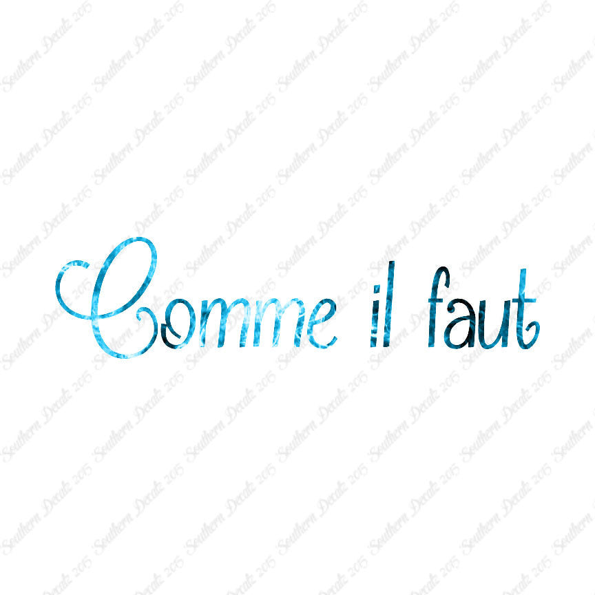 French Comme il Faut