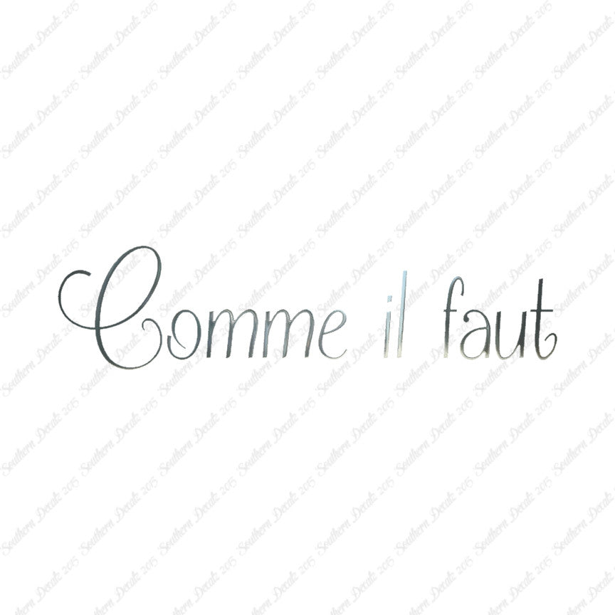 French Comme il Faut