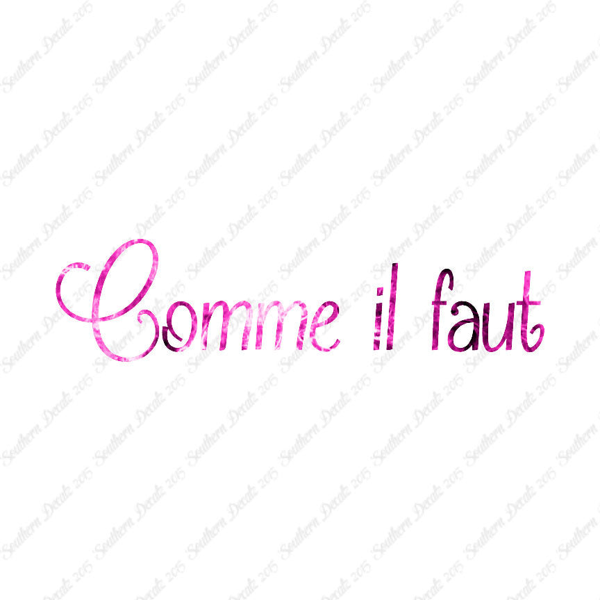 French Comme il Faut