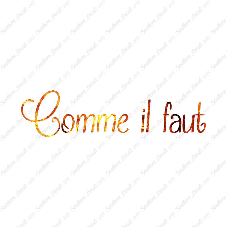 French Comme il Faut