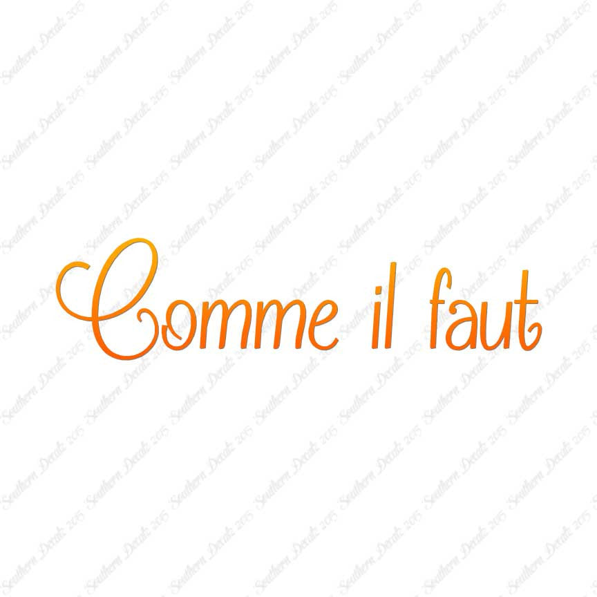 French Comme il Faut