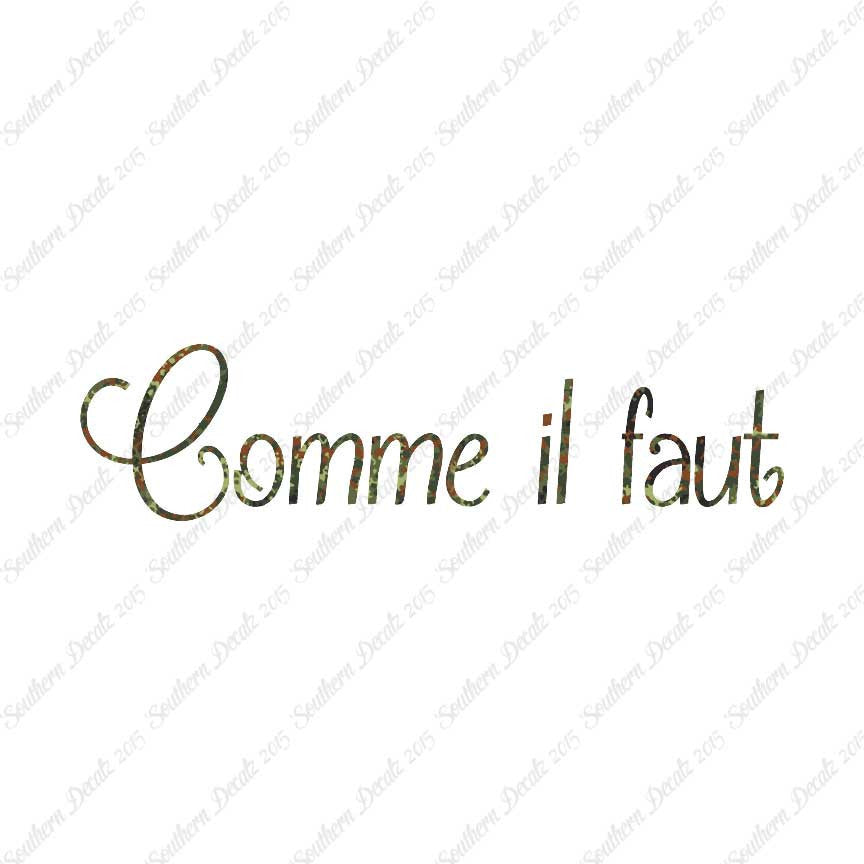 French Comme il Faut