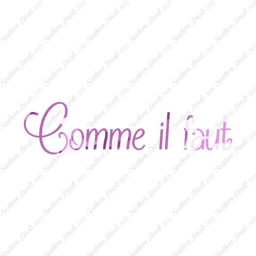 French Comme il Faut