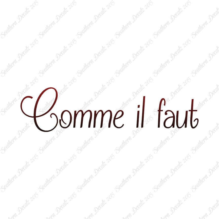 French Comme il Faut
