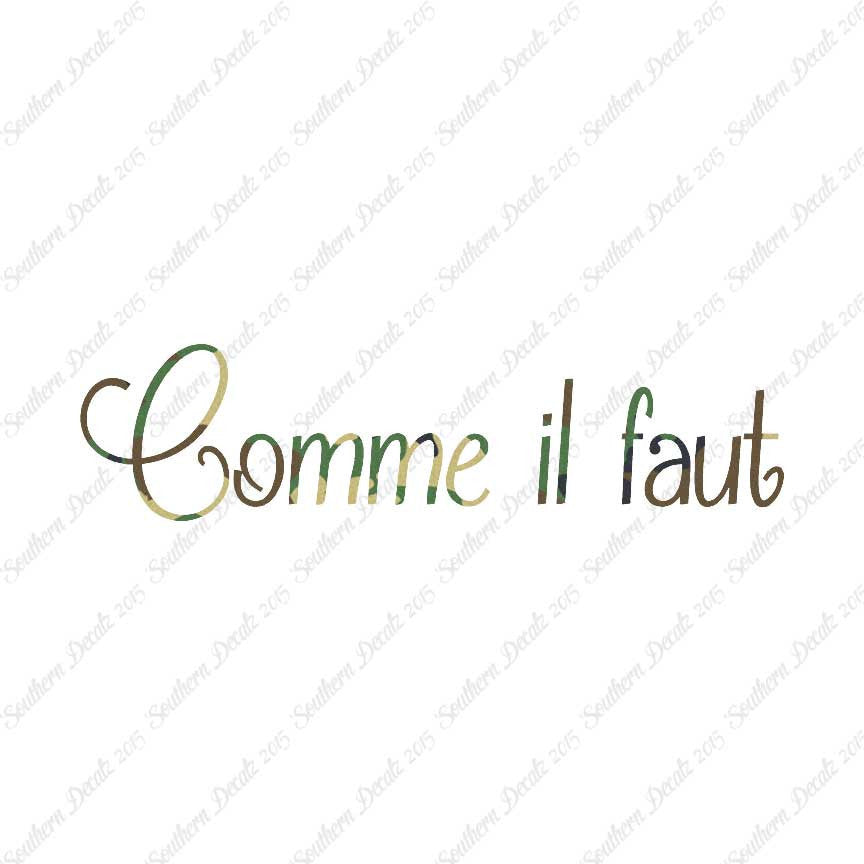 French Comme il Faut