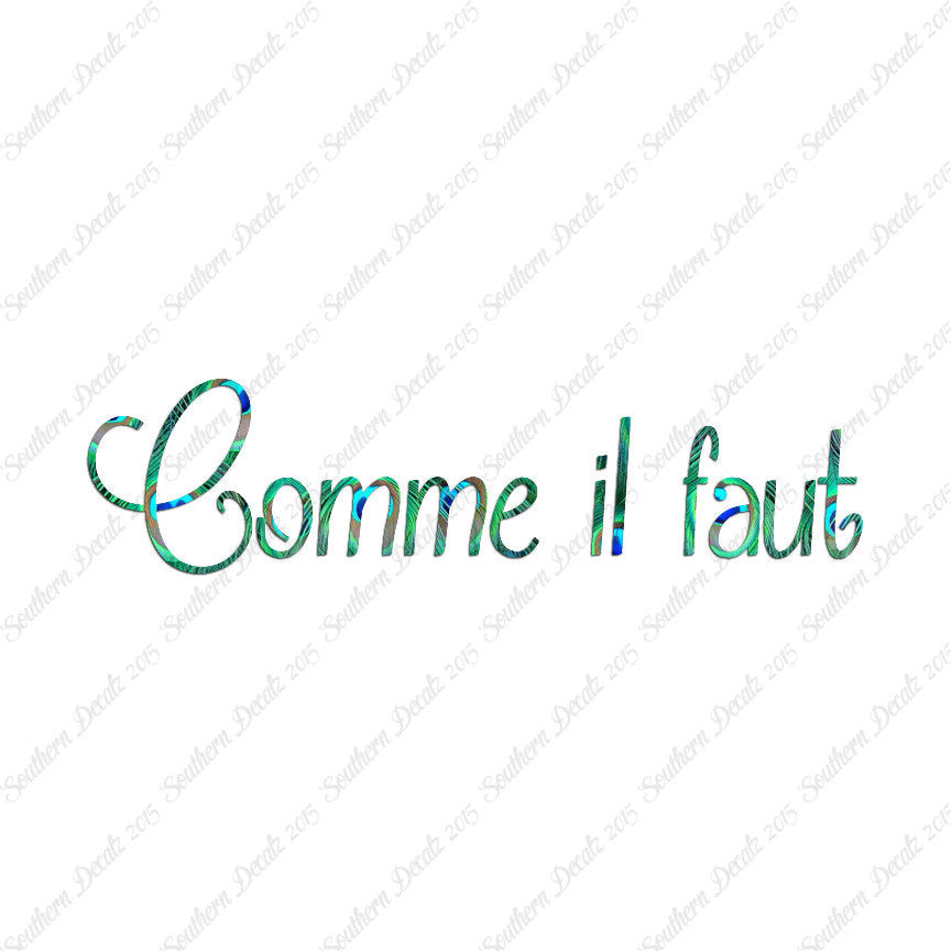 French Comme il Faut