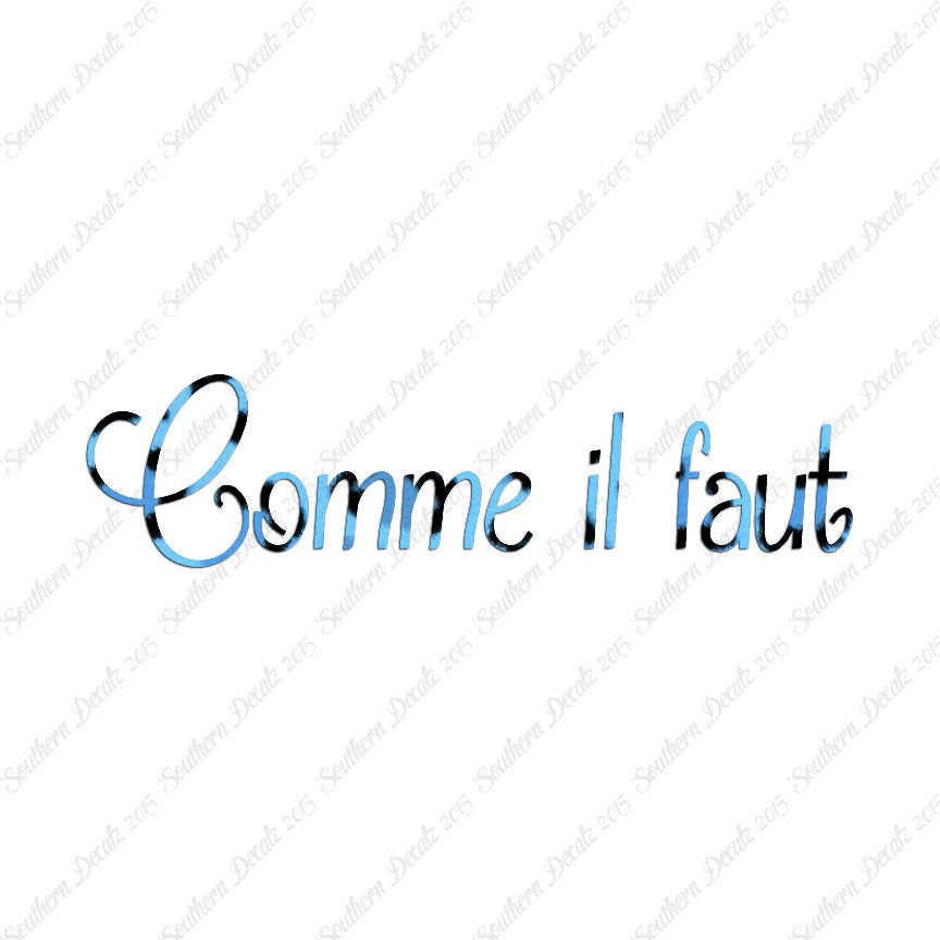 French Comme il Faut