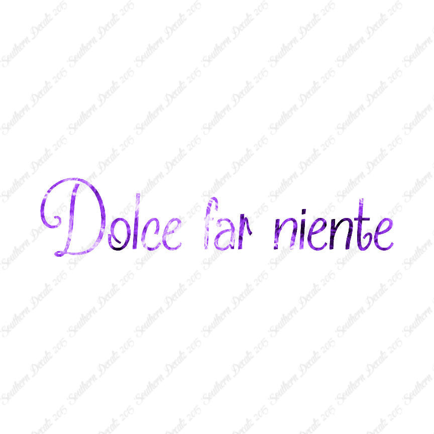 Italian Dolce Far Niente