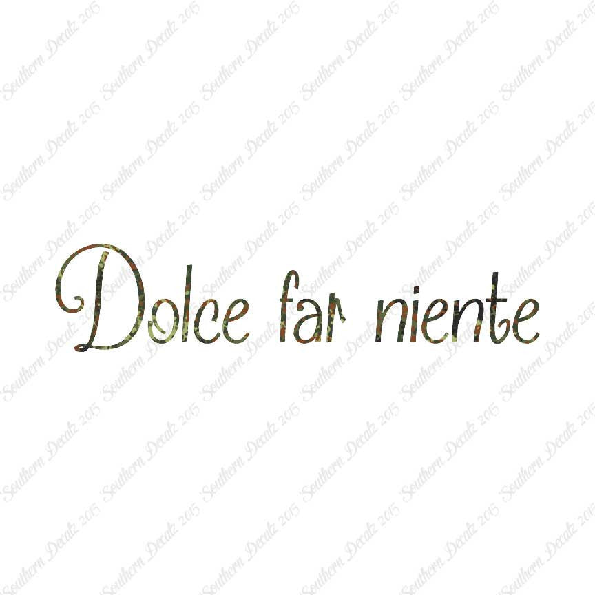 Italian Dolce Far Niente
