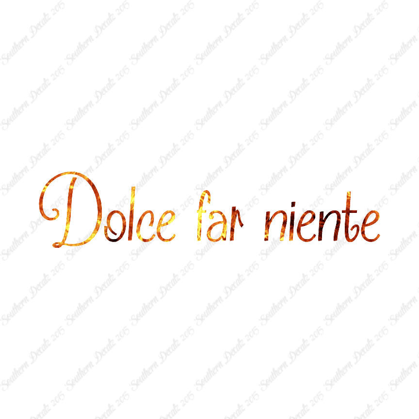 Italian Dolce Far Niente