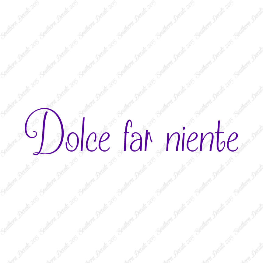 Italian Dolce Far Niente