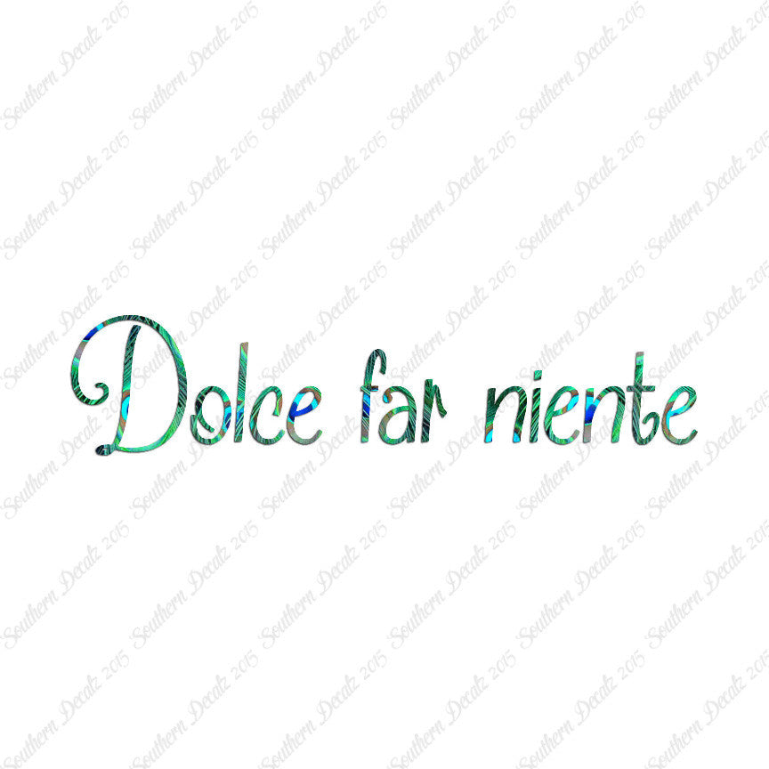 Italian Dolce Far Niente