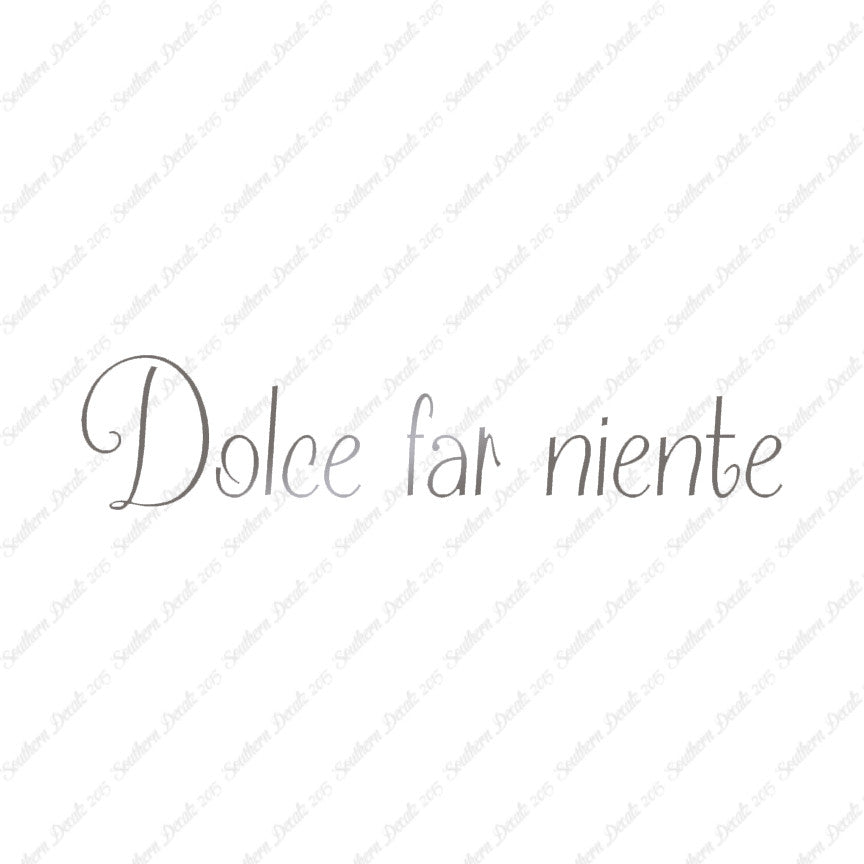 Italian Dolce Far Niente