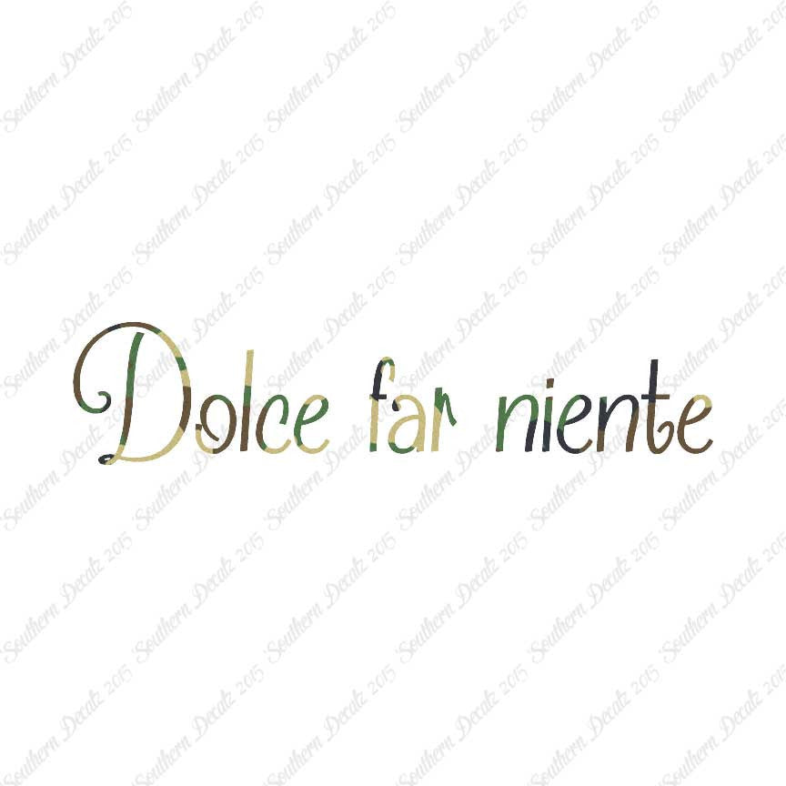 Italian Dolce Far Niente