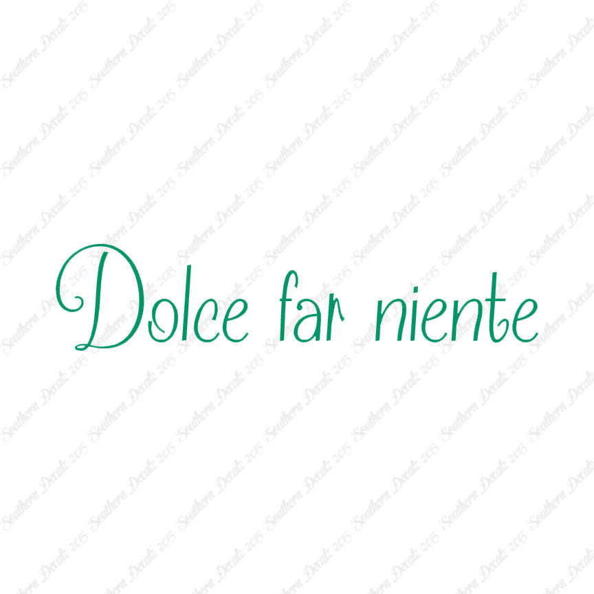 Italian Dolce Far Niente