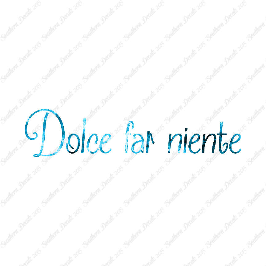Italian Dolce Far Niente