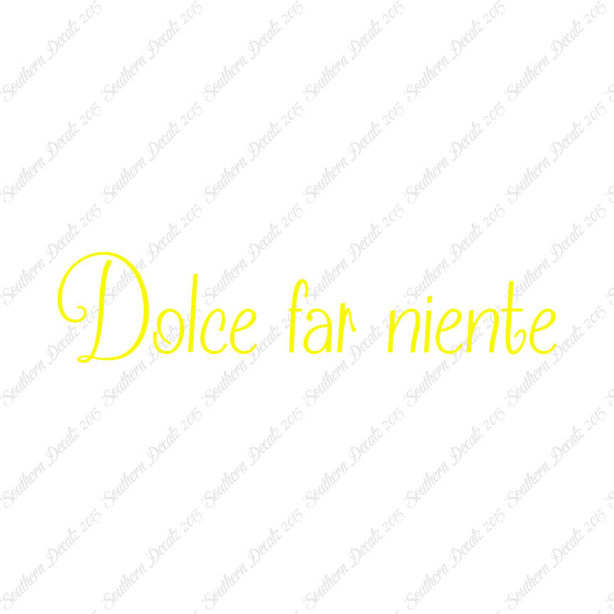 Italian Dolce Far Niente