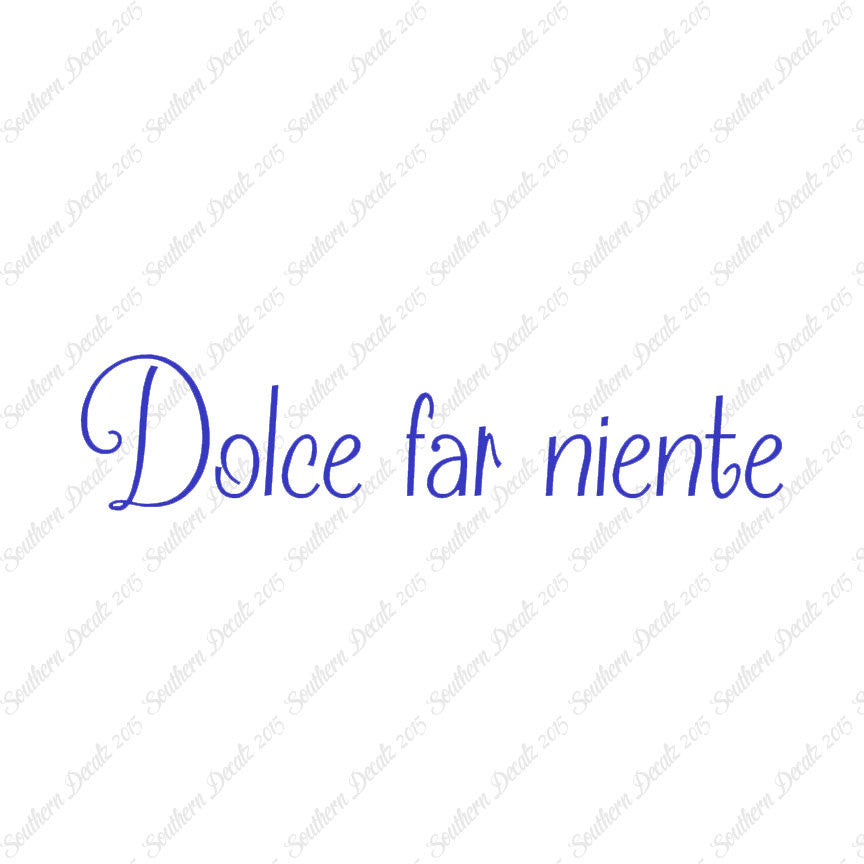 Italian Dolce Far Niente