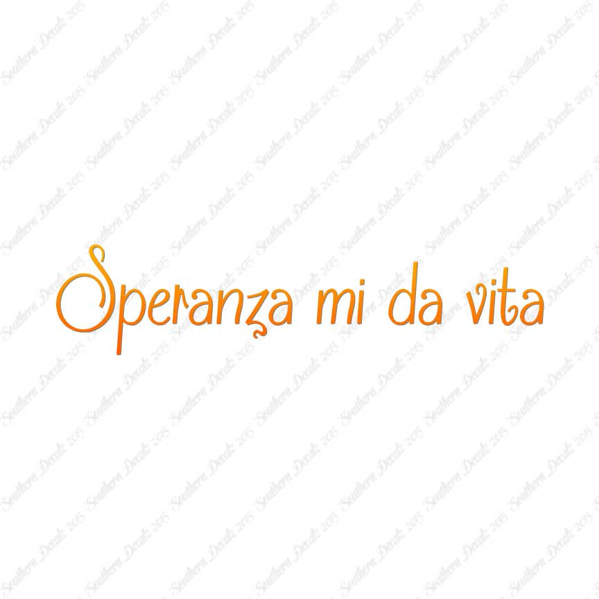 Italian Speranza Mi Da Vita