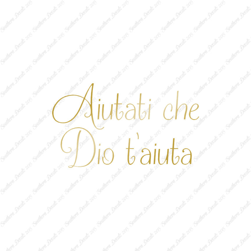 Italian Aiutati Che Dio T'Aiuta