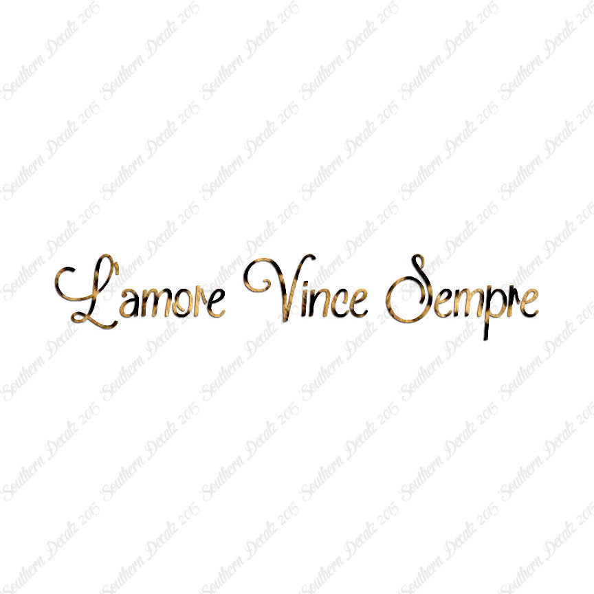 Italian L'Amore Vince Sempre