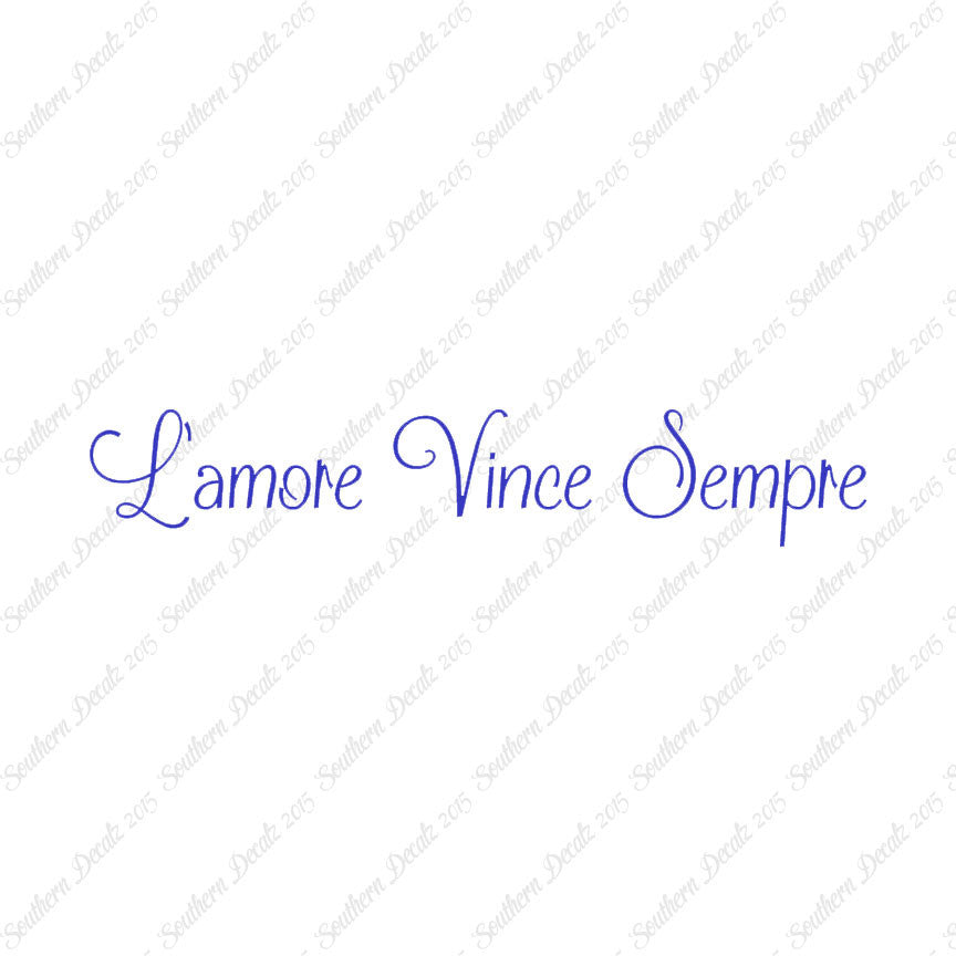 Italian L'Amore Vince Sempre