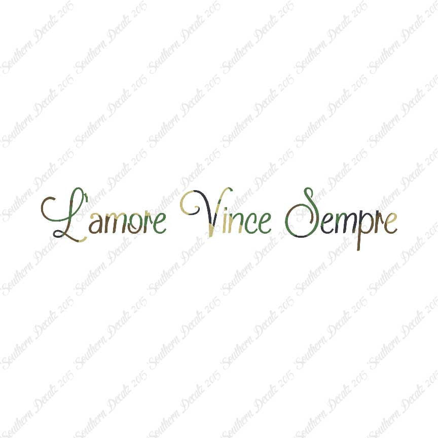 Italian L'Amore Vince Sempre