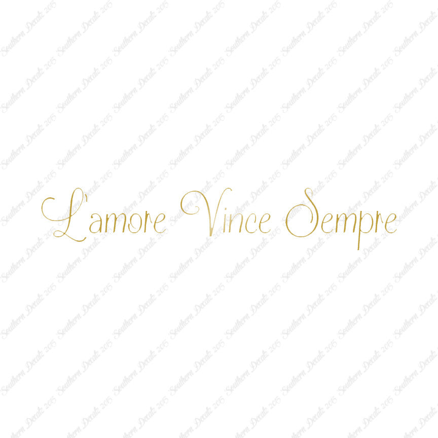 Italian L'Amore Vince Sempre
