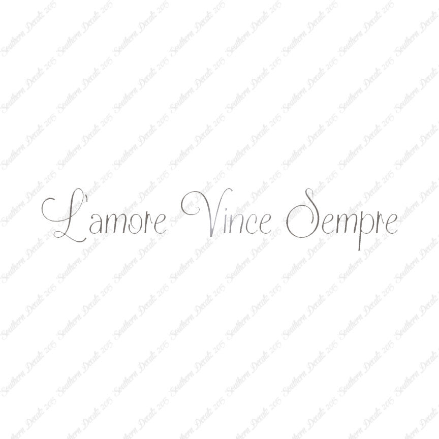 Italian L'Amore Vince Sempre