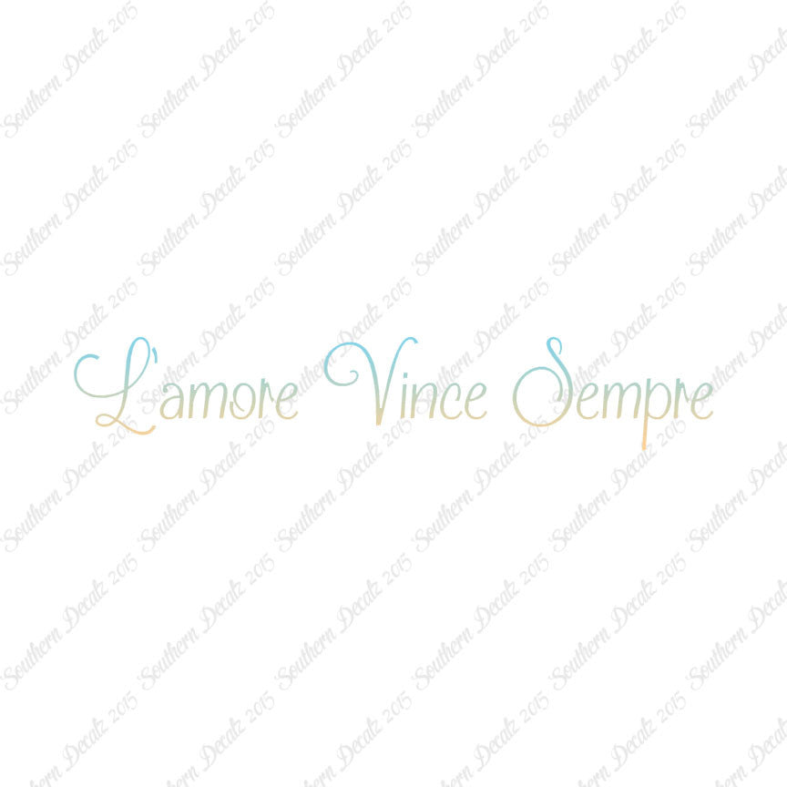 Italian L'Amore Vince Sempre
