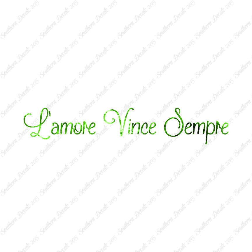 Italian L'Amore Vince Sempre